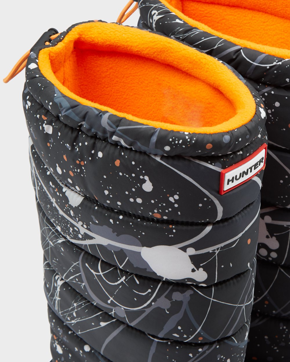 Women Hunter Original Printed Insulated Tall | Snow Boots Grey Black | NZ-10846-TPLD